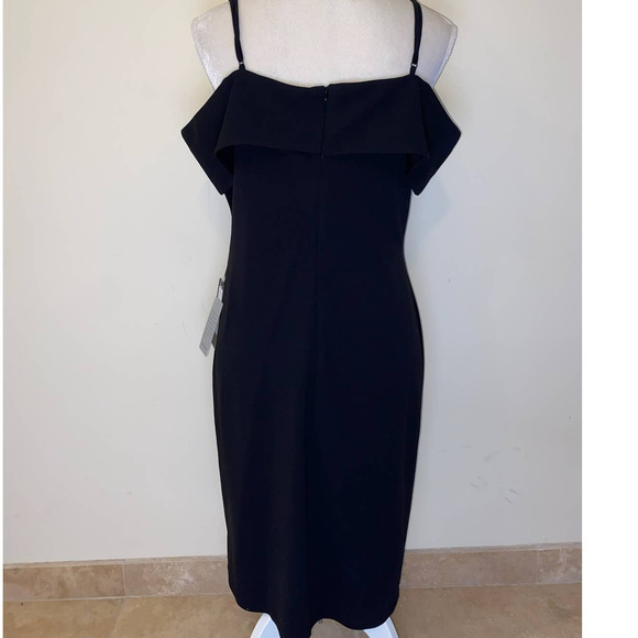 BEBE CASUAL FORMAL BLACK DRESS L NEW WITH TAG - Picture 2 of 6